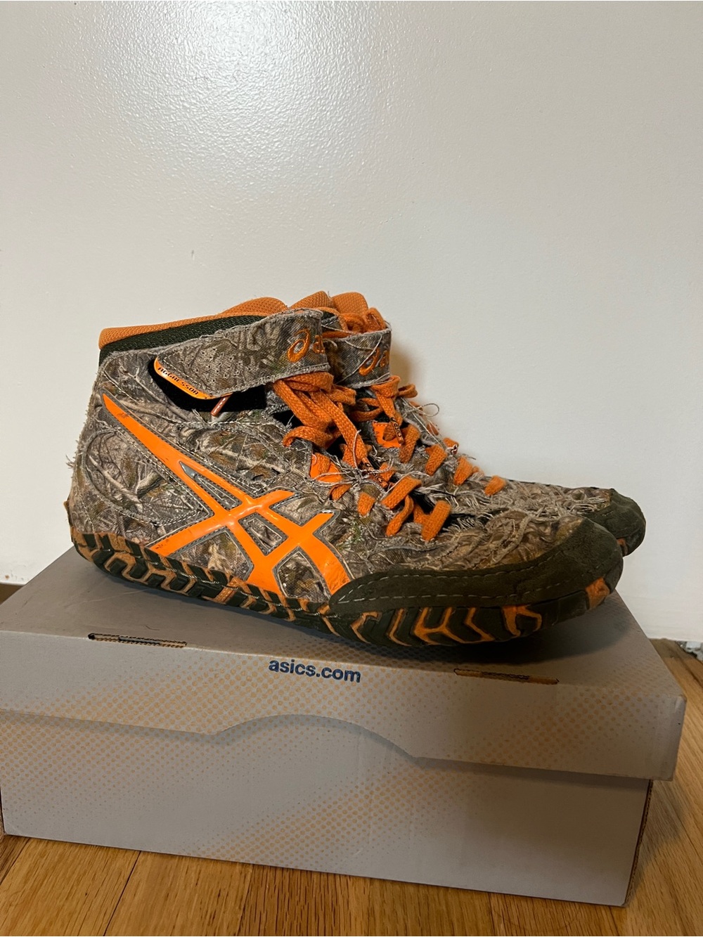 Rare ASICS Aggressor 2 LE Wrestling Shoes Camo 10
